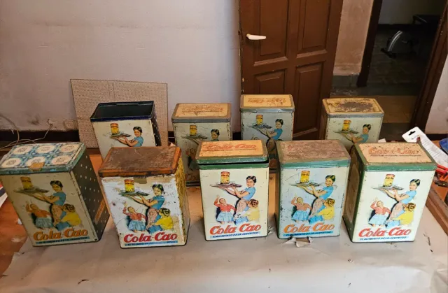9 Latas Antiguas Cola Cao
