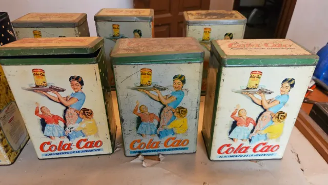 9 Latas Antiguas Cola Cao