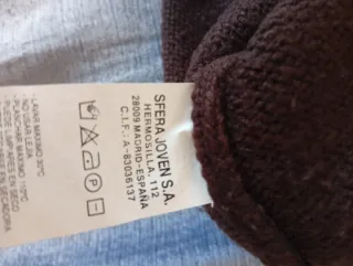 Cárdigan Sfera Marrón Cremallera