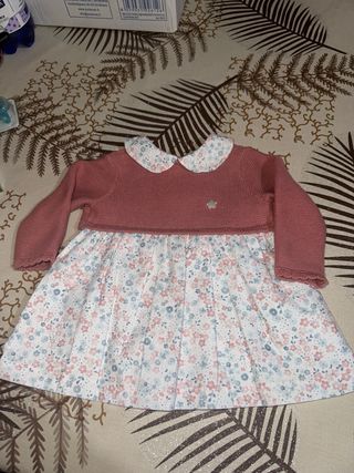 Vestito bimba rosa con fantasia floreale