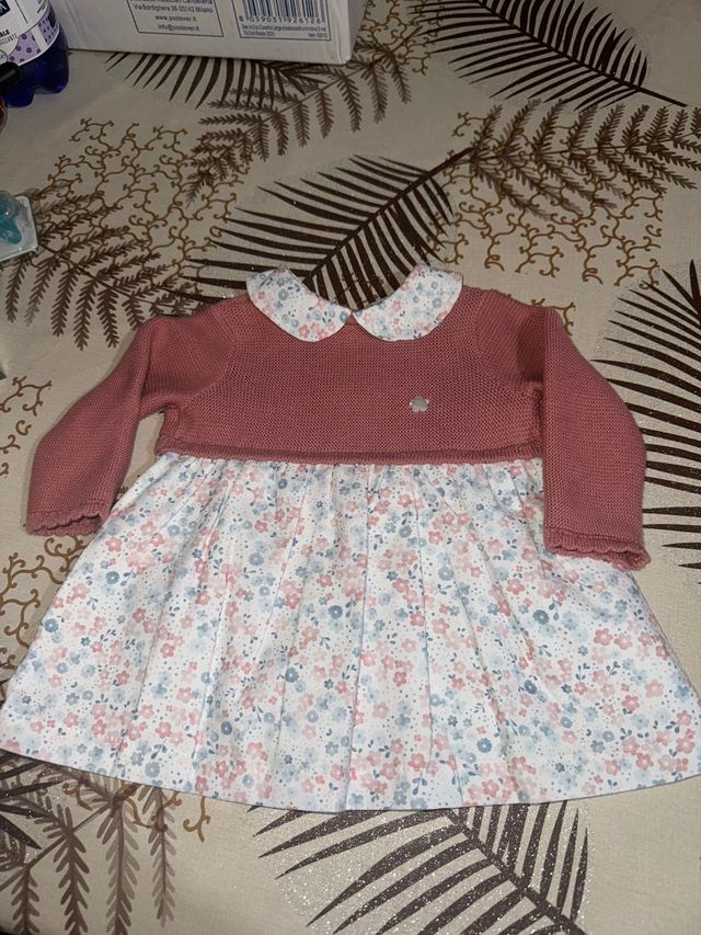 Vestito bimba rosa con fantasia floreale
