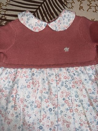 Vestito bimba rosa con fantasia floreale
