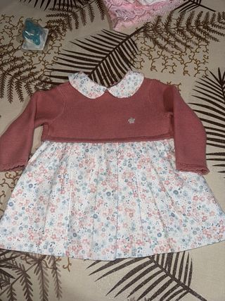 Vestito bimba rosa con fantasia floreale