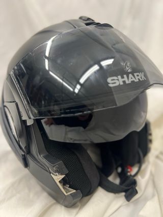 Casco Moto Modular Jet Shark Negro