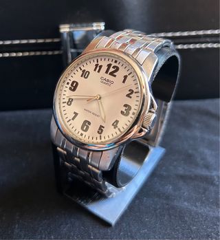 Reloj Casio MTP 1260 Vintage Plata/Blanco