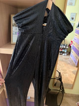 Mono fiesta lentejuelas negro