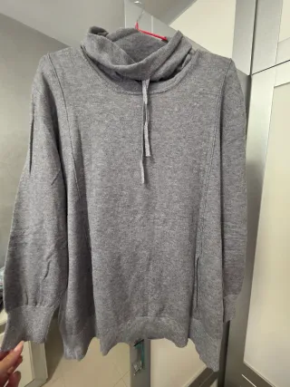 Jersey de punto blanco mujer