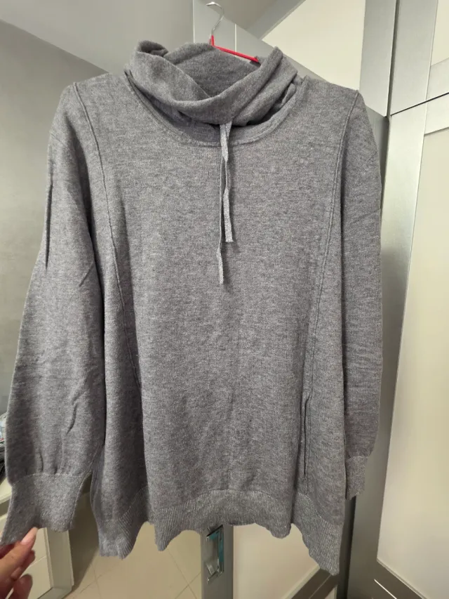 Jersey de punto blanco mujer