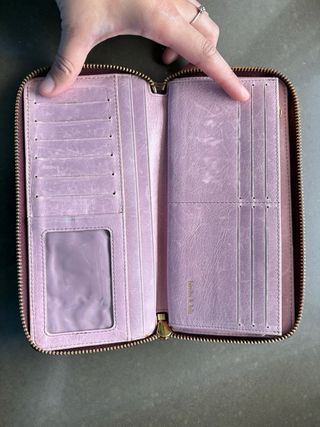 Cartera Bimba y Lola color burdeos perforada