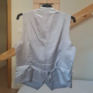 Traje de Novio/Ceremonia gris y Negro Talla M