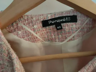 Chaqueta traje señora rosa tweed