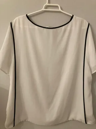 Blusa Mango Blanca Talla L