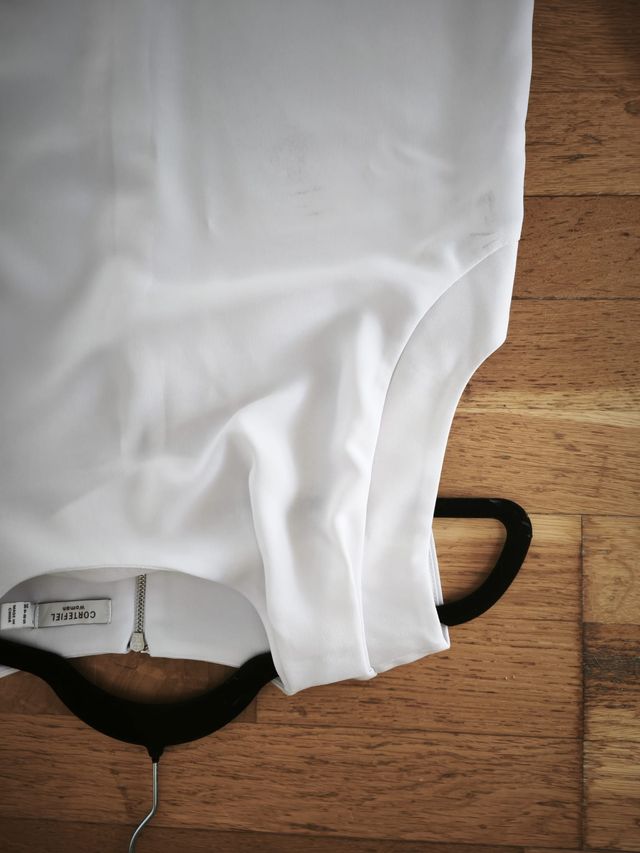 Top Cortefiel Blanco Talla S Elegante