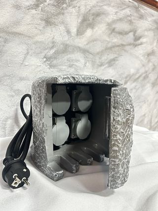 Distribuidor 4 enchufes decorativo jardín