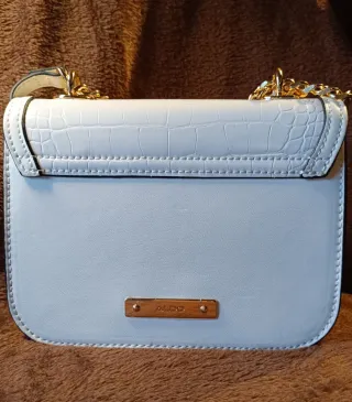 Borsetta Aldo effetto coccodrillo bianca