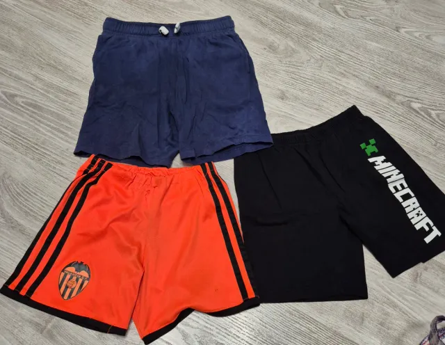 Lote 3 Pantalones Cortos Niños 5-6 Años