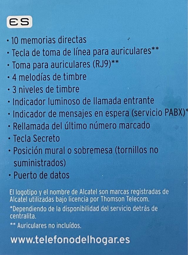 Teléfono Fijo Alcatel Temporis 300 Blanco