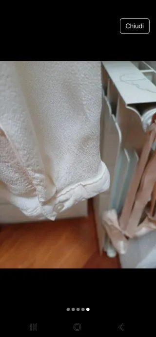 Blusa H&M panna con scollo paillettes