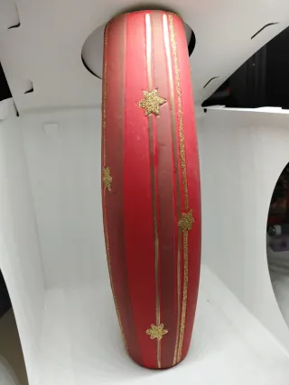 Vaso decorativo rosso e oro