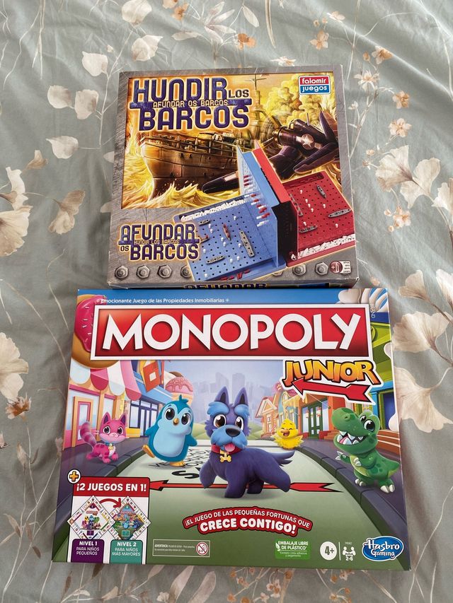 Pack Monopoly Junior y Hundir los Barcos.