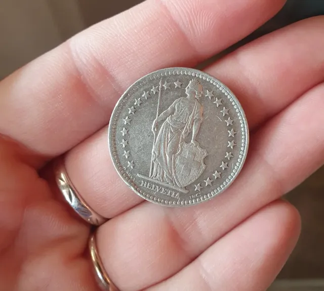 Moneta 2 Franchi Svizzeri 1943 Argento