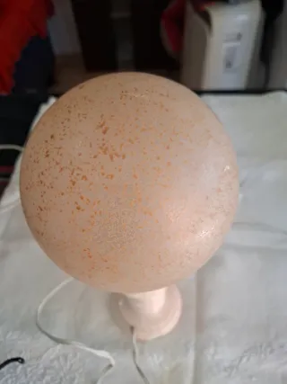 Lámpara antigua pie mármol y cristal