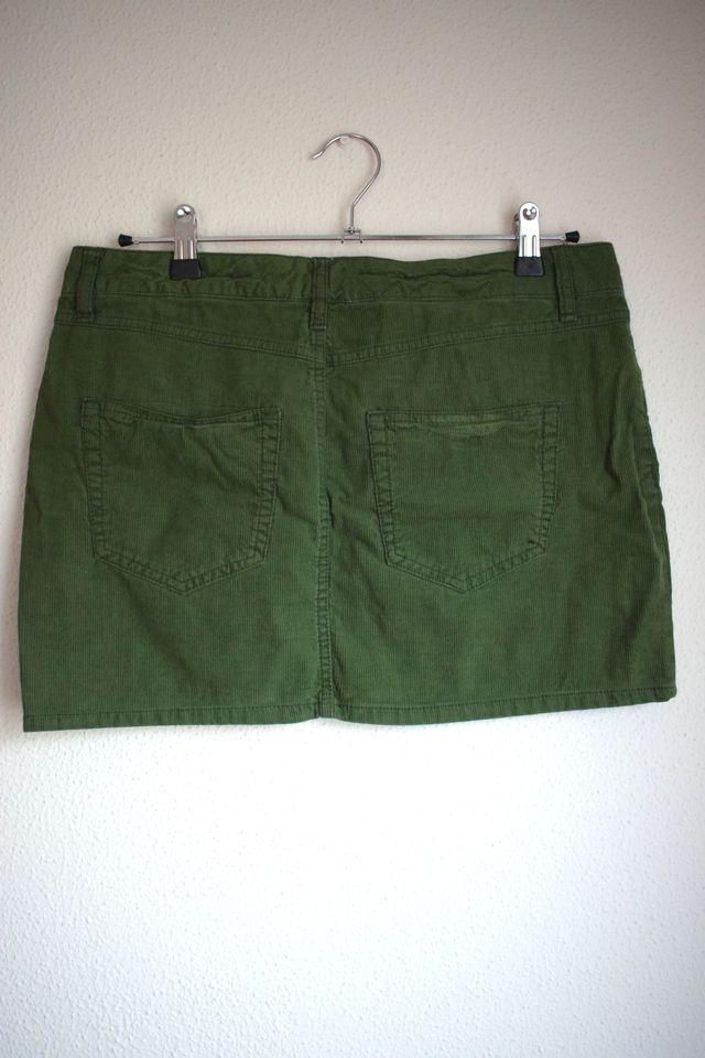 Falda de pana verde H&M