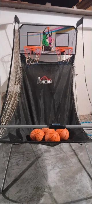 Canasta Baloncesto Eléctrica Doble HOMCOM