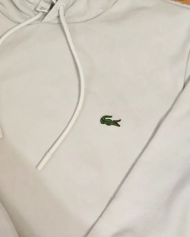 Felpa Lacoste con cappuccio - Bianca