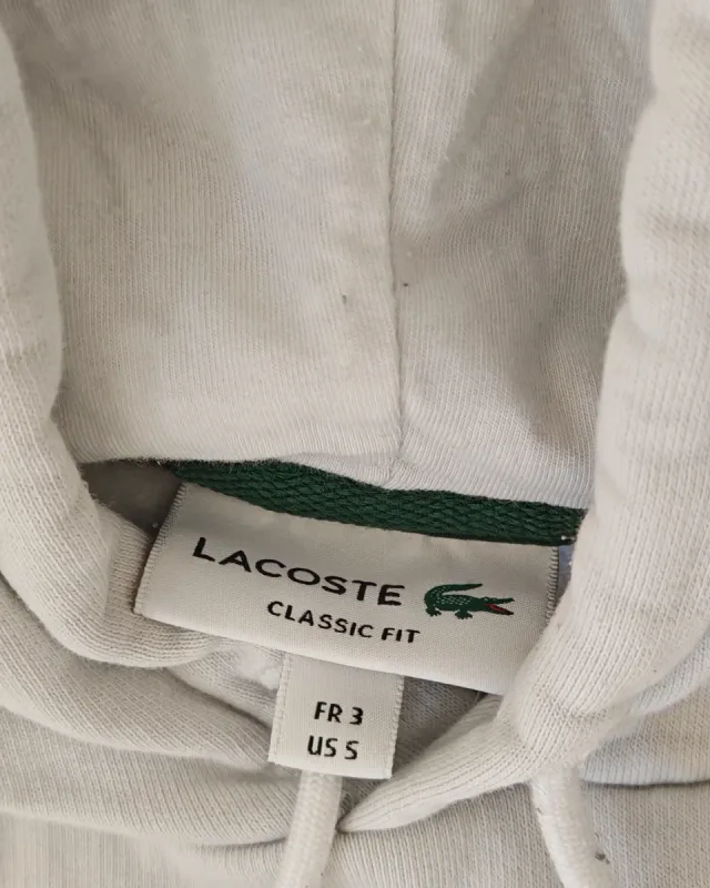 Felpa Lacoste con cappuccio - Bianca