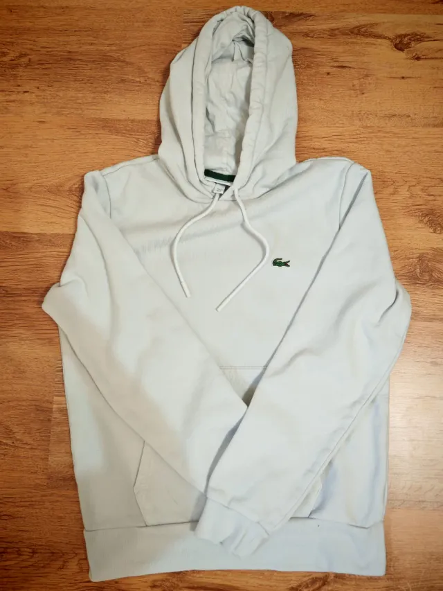 Felpa Lacoste con cappuccio - Bianca