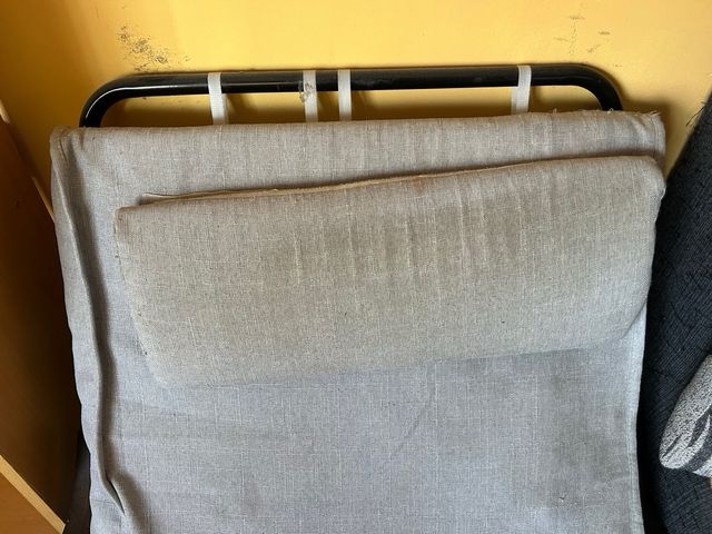 Butaca reclinable tela y madera