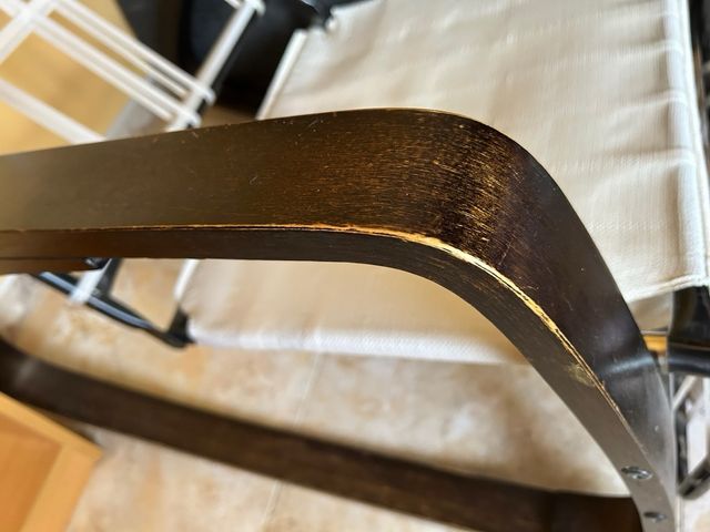 Butaca reclinable tela y madera