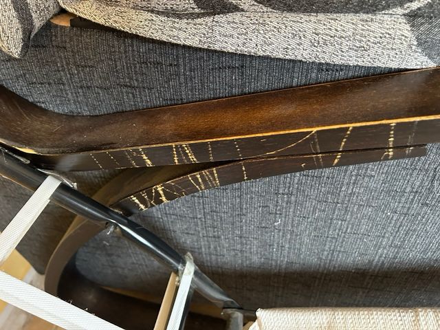 Butaca reclinable tela y madera