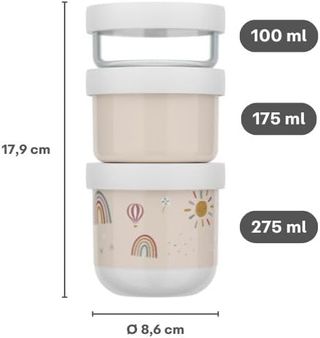 ✨ - Mepal - Caja de aperitivos apilable 3 unidades