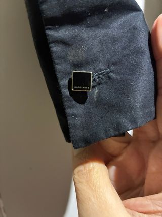 Camisa Hugo Boss Negra + Gemelos