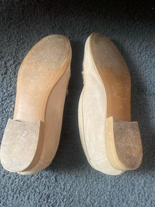 Zapatos planos ante beige talla 37