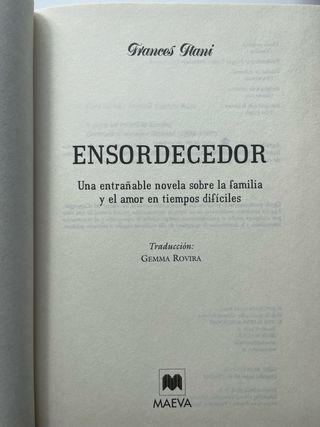 Libro Ensordecedor de Frances Itani
