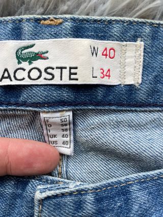 Pantalón vaquero ancho vintage Lacoste