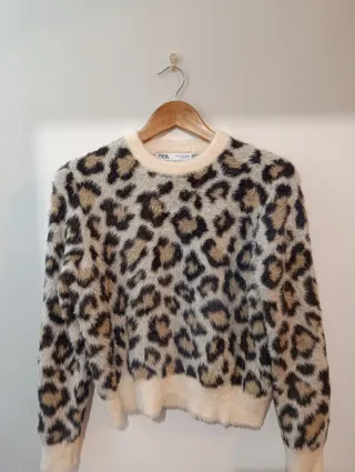 Jersey Zara estampado leopardo