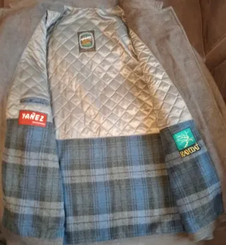 Abrigo de paño gris 90% lana. Raycoat.