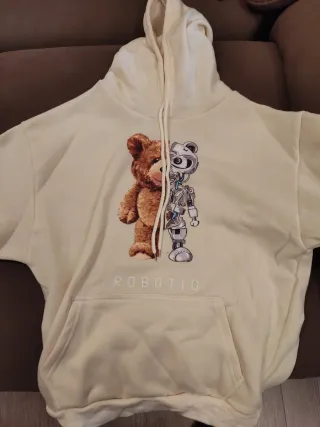 Sudadera Oso Robot Beige Multicolor