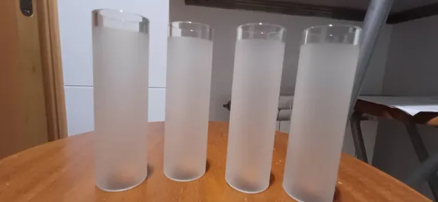 4 Tubos de Vidrio Mate Lámparas