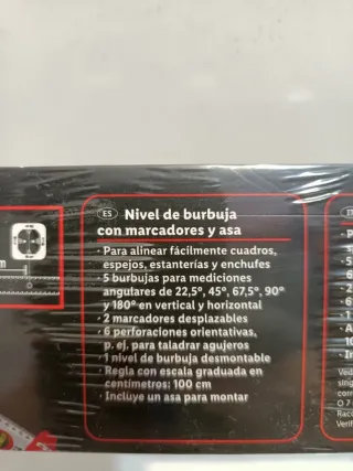 5 Burbujas Regla Nivel PARKSIDE