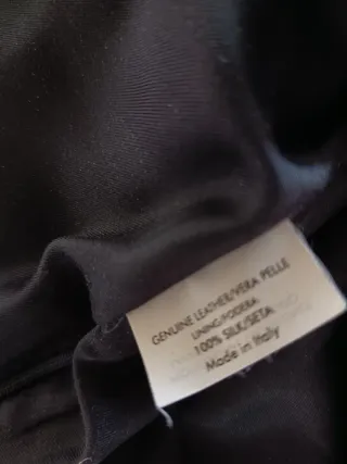 Falda Yves Saint Laurent Piel Negra Vintage