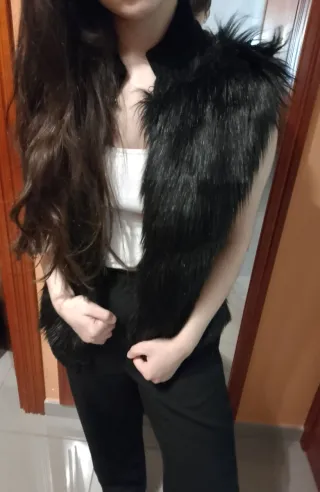 Chaleco pelo y lana mujer