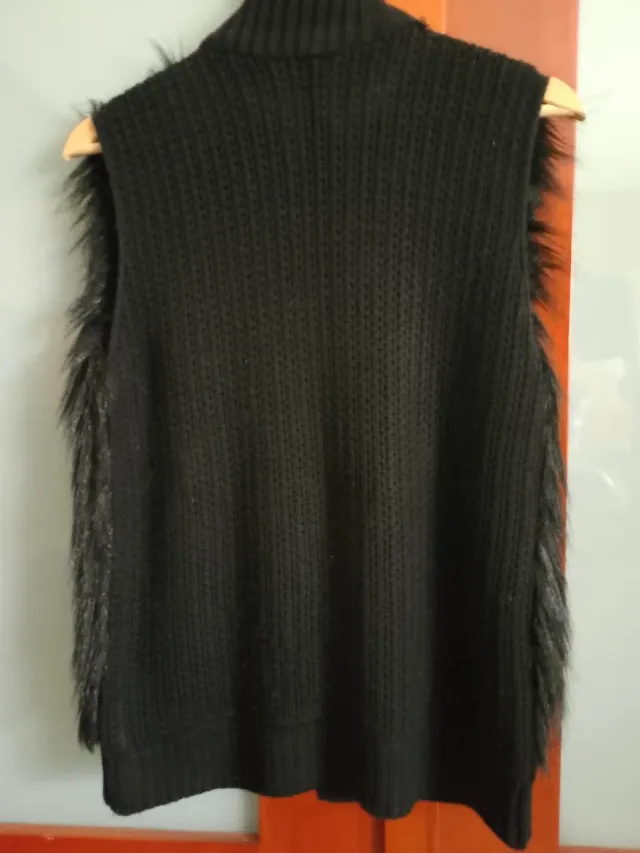 Chaleco pelo y lana mujer