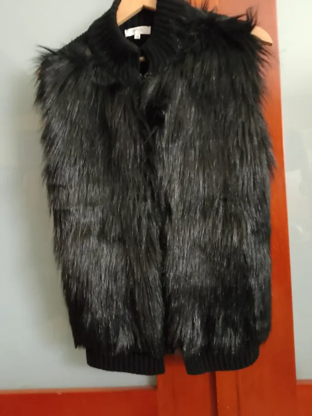 Chaleco pelo y lana mujer