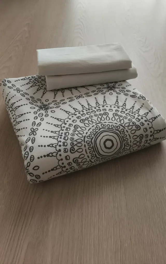 Funda Nórdica 240x220  Gris y Blanco