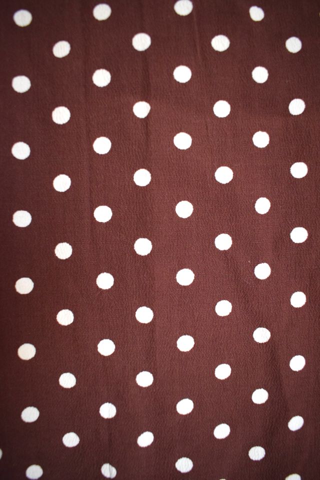 Falda larga marrón lunares